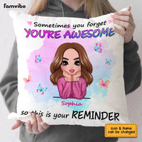 Personalized Motivational Quote You're Awesome Daughter Mom Pillow AG204 58O53 thumb 1
