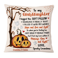 Personalized Granddaughter Pumpkin Halloween Hug This Pillow AG212 32O53 thumb 1
