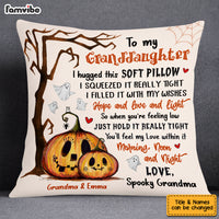 Personalized Granddaughter Pumpkin Halloween Hug This Pillow AG212 32O53 thumb 1