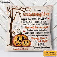 Personalized Granddaughter Pumpkin Halloween Hug This Pillow AG212 32O53 thumb 1