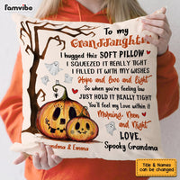 Personalized Granddaughter Pumpkin Halloween Hug This Pillow AG212 32O53 thumb 1
