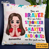 Personalized You Are Braver You Are Strong Kids Affirmations Pillow AG207 58O47 thumb 1