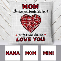 Personalized Grandma Mom Touch This Heart Pillow MR42 30O53 (Insert Included) thumb 1