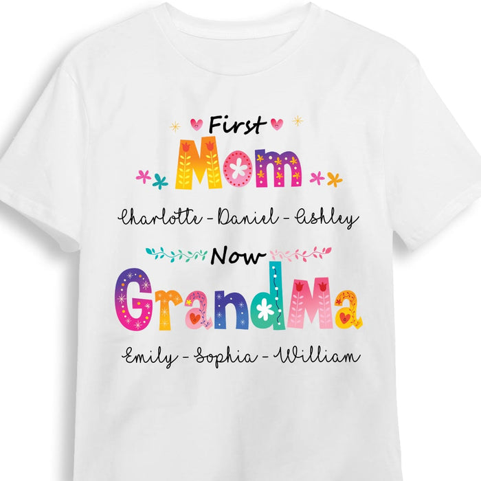 First Mom Now Grandma Personalized Grandma Apron