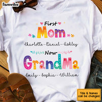 Personalized First Mom Second Grandma T Shirt AG214 58O53 thumb 1