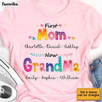 Personalized First Mom Second Grandma T Shirt AG214 58O53 thumb 1