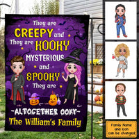 Personalized Halloween Family Creepy Spooky Flag AG215 58O47 thumb 1