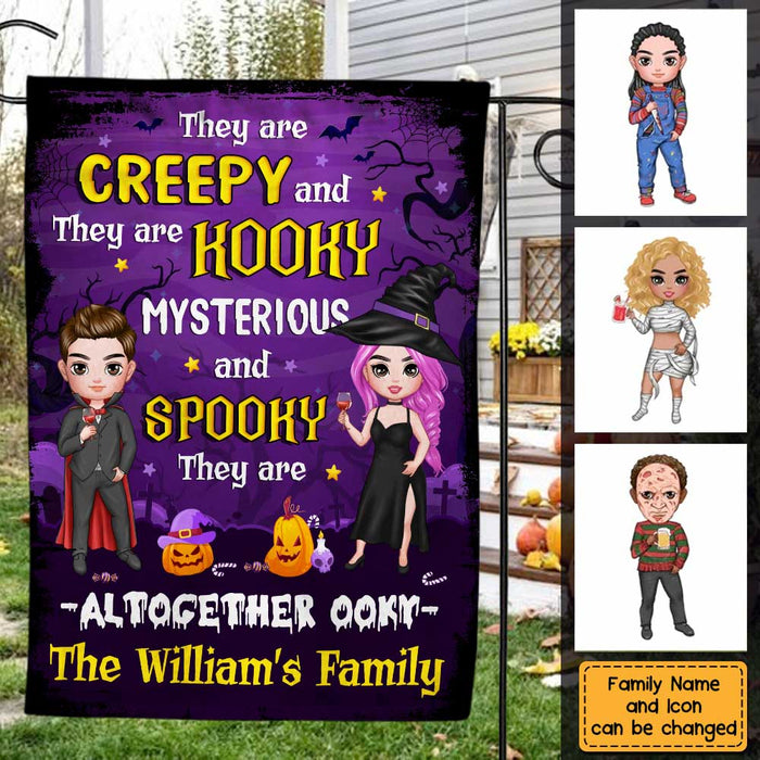 Personalized Halloween Family Creepy Spooky Flag AG215 58O47 1
