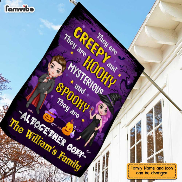 Personalized Halloween Family Creepy Spooky Flag AG215 58O47 1