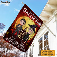 Personalized Halloween Witch Salem Pub Family Flag AG216 58O31 thumb 1