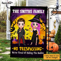 Personalized Halloween No Trespassing Flag AG221 30O47 thumb 1