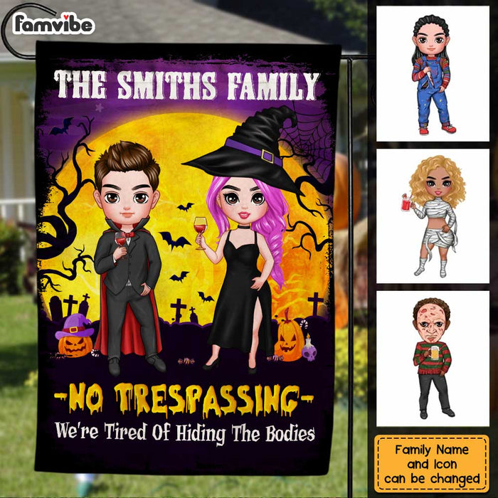 Personalized Halloween No Trespassing Flag AG221 30O47 1