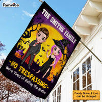 Personalized Halloween No Trespassing Flag AG221 30O47 thumb 1