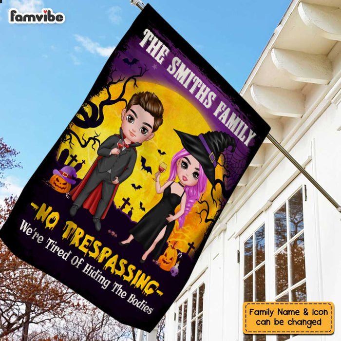 Personalized Halloween No Trespassing Flag AG221 30O47 1