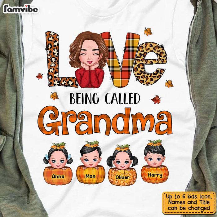 Personalized Fall Love Being Grandma T Shirt AG213 85O31 1