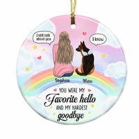 Personalized Dog Memo Circle Ornament AG215 30O28 thumb 1