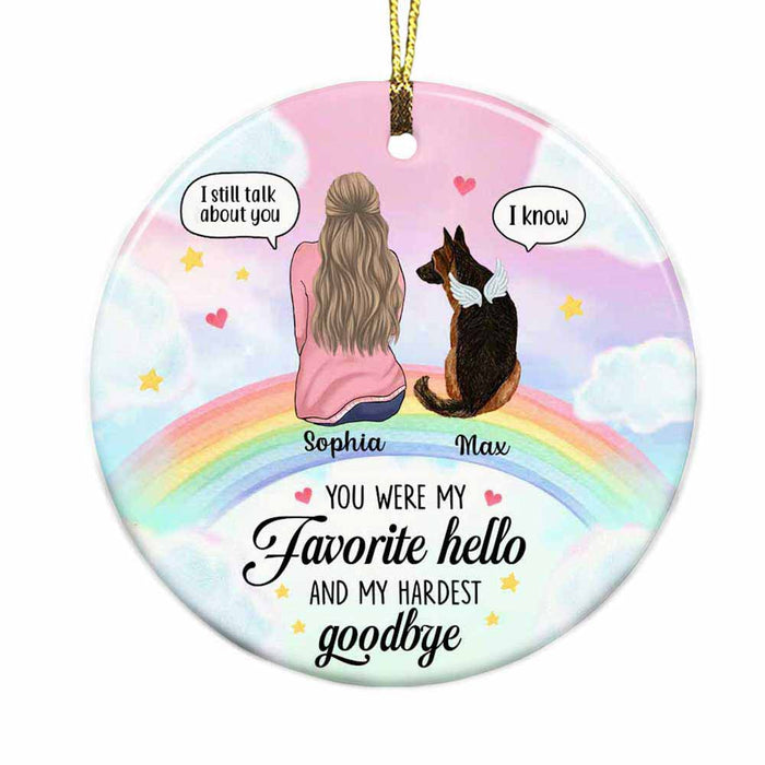 Personalized Dog Memo Circle Ornament AG215 30O28 1