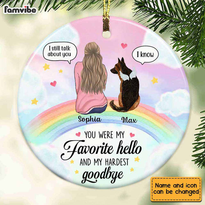 Personalized Dog Memo Circle Ornament AG215 30O28 1