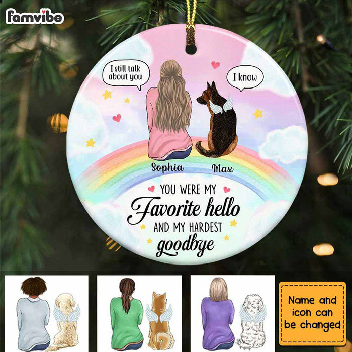 Personalized Dog Memo Circle Ornament AG215 30O28 1