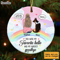 Personalized Dog Memo Circle Ornament AG215 30O28 thumb 1
