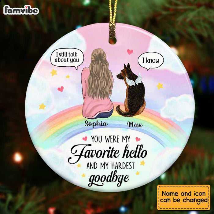 Personalized Dog Memo Circle Ornament AG215 30O28 1