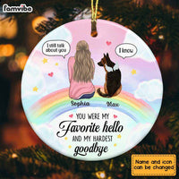 Personalized Dog Memo Circle Ornament AG215 30O28 thumb 1