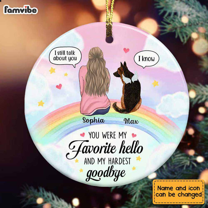 Personalized Dog Memo Circle Ornament AG215 30O28 1