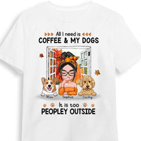 Personalized Dog Mom Coffee Too Peoplely Fall T Shirt AG244 32O28 thumb 1