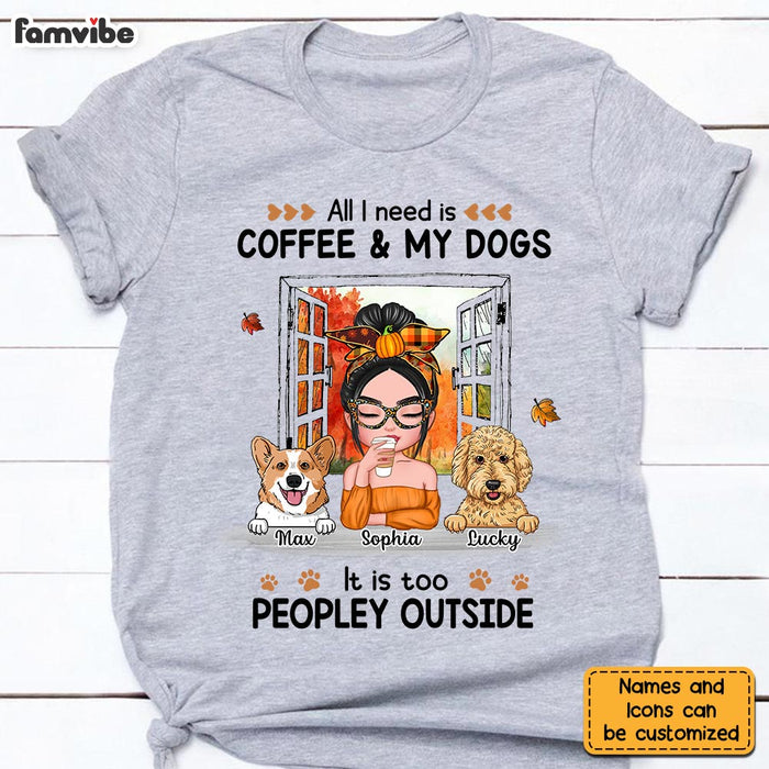 Personalized Dog Mom Coffee Too Peoplely Fall T Shirt AG244 32O28 1