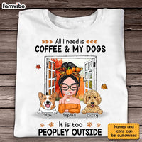 Personalized Dog Mom Coffee Too Peoplely Fall T Shirt AG244 32O28 thumb 1