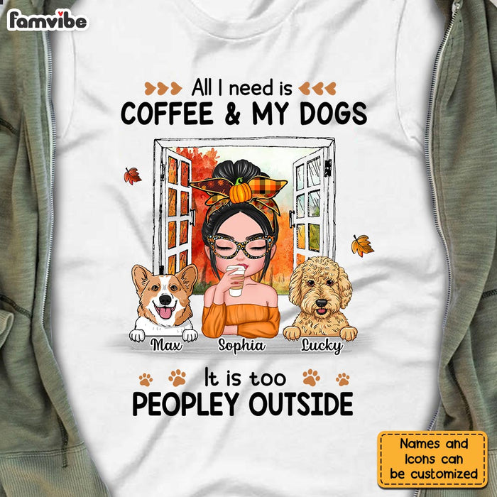 Personalized Dog Mom Coffee Too Peoplely Fall T Shirt AG244 32O28 1