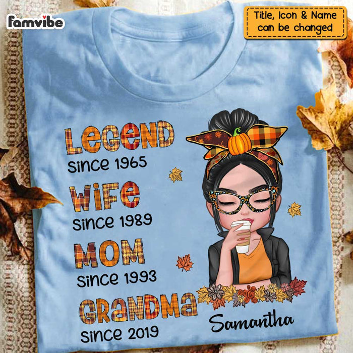 Personalized Fall Legend Grandma T Shirt AG231 32O47 1