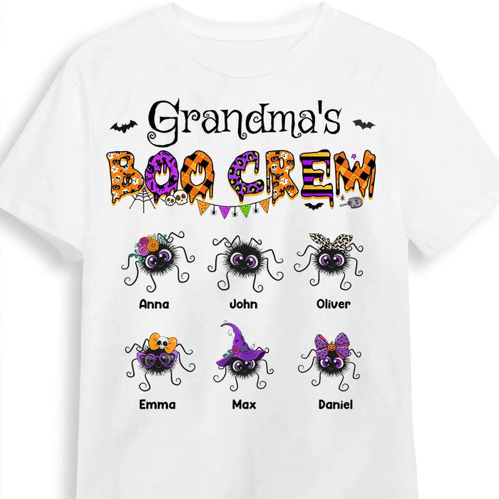 Personalized Grandma's Boo Crew Cute Spiders Halloween T Shirt AG256 32O28 1
