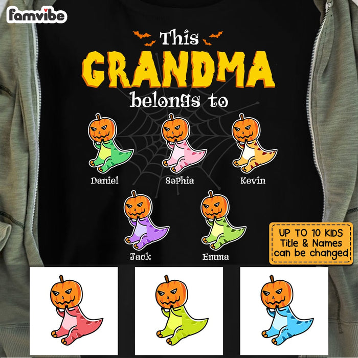 Personalized Halloween Grandma Dinosaur Belongs To T Shirt AG221 23O53 1