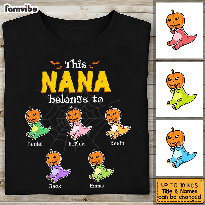 Personalized Halloween Grandma Dinosaur Belongs To T Shirt AG221 23O53 1
