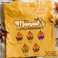 Personalized Fall Halloween Grandma Little Pumpkin T Shirt AG222 23O53 thumb 1