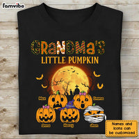 Personalized Grandma's Little Pumpkin Halloween T Shirt AG225 58O28 thumb 1