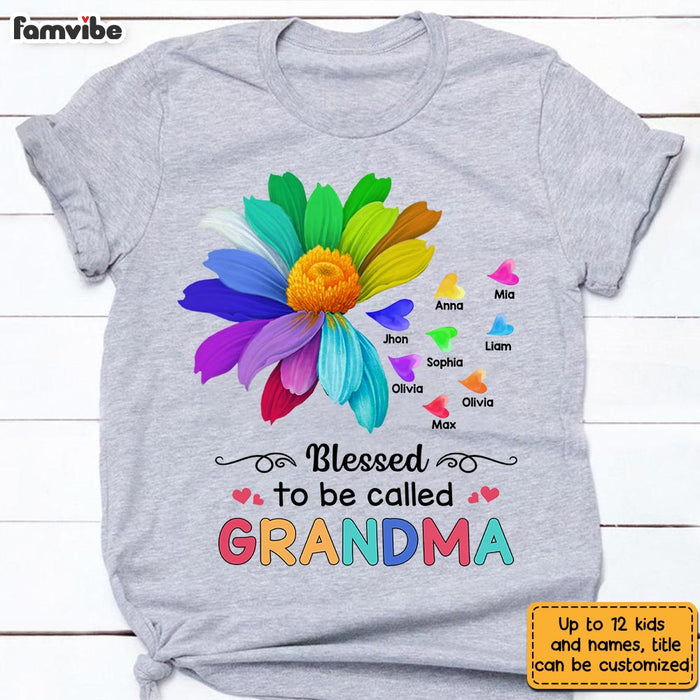 Personalized Blessed To Be Called Grandma T Shirt AG227 58O28