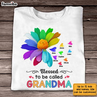 Personalized Blessed To Be Called Grandma T Shirt AG227 58O28 thumb 1