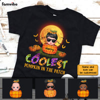 Personalized Coolest Pumpkin In the Patch Kid T Shirt AG226 58O28 thumb 1