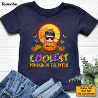 Personalized Coolest Pumpkin In the Patch Kid T Shirt AG226 58O28 thumb 1