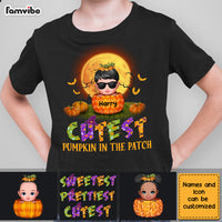 Personalized Coolest Pumpkin In the Patch Kid T Shirt AG226 58O28 thumb 1