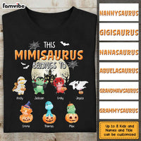 Personalized Halloween Grandma This Mimisaurus Belongs To T Shirt AG263 30O31 thumb 1