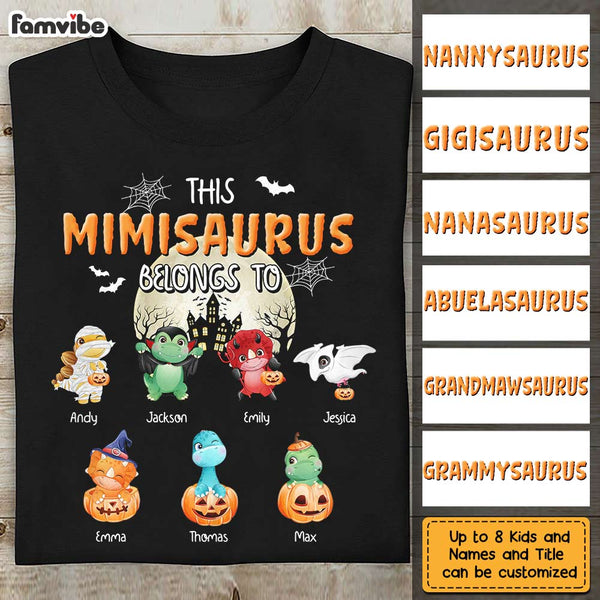 Personalized Halloween Grandma This Mimisaurus Belongs To T Shirt AG26 ...