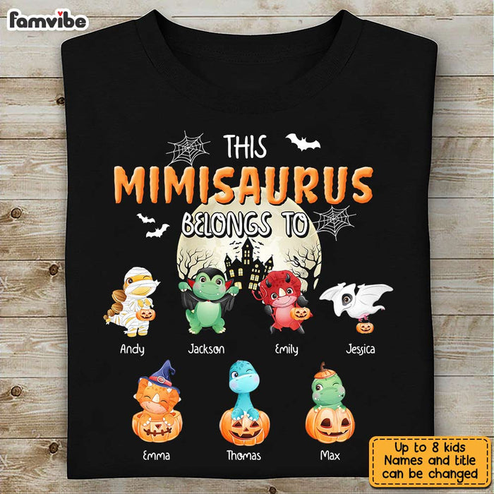 Personalized Halloween Grandma This Mimisaurus Belongs To T Shirt AG263 30O31 1