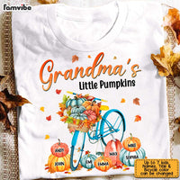 Personalized Grandma's Little Pumpkin Bicycle T Shirt AG233 58O31 thumb 1