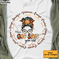 Personalized God Says T Shirt AG231 85O34 thumb 1