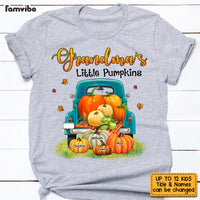 Personalized Grandma Little Pumpkins Fall Truck T Shirt AG274 30O53 thumb 1