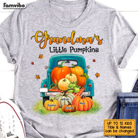 Personalized Grandma Little Pumpkins Fall Truck T Shirt AG274 30O53 thumb 1