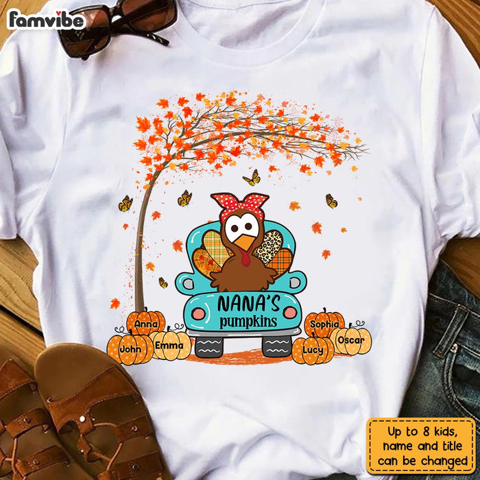 Personalized Fall Turkey Grandma T Shirt AG234 85O28 1